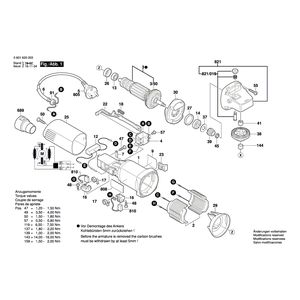 для плоскодюбельной машины Bosch GFF 22 A 230 V 0601620003, деталировка 1