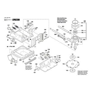 для плоскодюбельной машины Bosch GFF 22 A 230 V 0601620003, деталировка 2