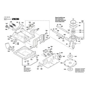 для плоскодюбельной машины Bosch GFF 22 A 230 V 0601620003, деталировка 3