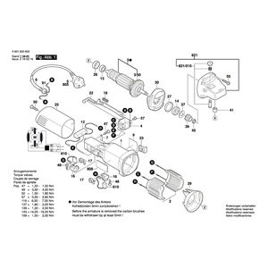 для плоскодюбельной машины Bosch GFF 22 A 230 V 0601620063, деталировка 1