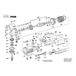 для плоскодюбельной машины Bosch GUF 22 A 220 V 0601607003, деталировка 1