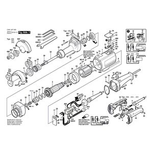 для прямой шлифовальной машины Bosch 220 V 0601207003, деталировка 1