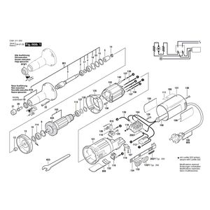 для прямой шлифовальной машины Bosch 220 V 0601211003, деталировка 1