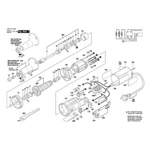 для прямой шлифовальной машины Bosch 220 V 0601212003, деталировка 1