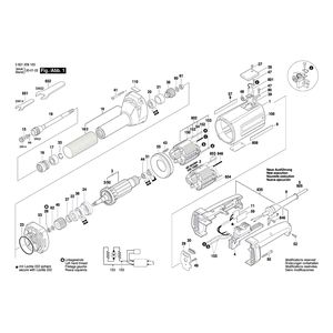 для прямой шлифовальной машины Bosch GGS 16 220 V 0601209103, деталировка 1