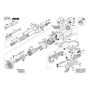 для прямой шлифовальной машины Bosch GGS 18 H 230 V 3601B09200, деталировка 1