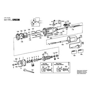 для прямой шлифовальной машины Bosch GGS 27 220 V 0601210003, деталировка 1