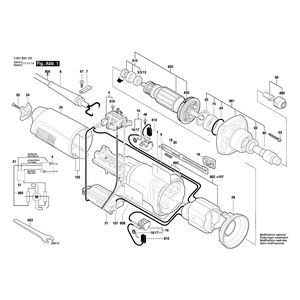 для прямой шлифовальной машины Bosch GGS 28 CE 230 V 3601B20100, деталировка 1