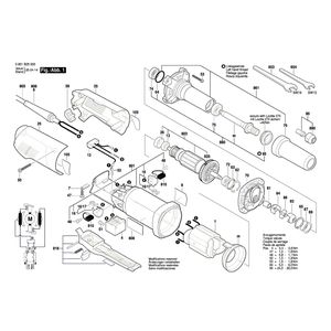 для прямой шлифовальной машины Bosch GGS 28 LP 230 V 3601B25000, деталировка 1