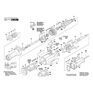 для прямой шлифовальной машины Bosch GGS 6 220 V 0601214003, деталировка 1