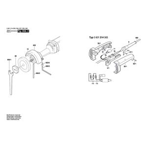 для прямой шлифовальной машины Bosch GGS 6 220 V 0601214003, деталировка 2