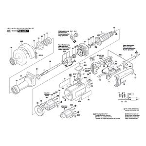 для прямой шлифовальной машины Bosch GGS 6 S 230 V 0601214103, деталировка 1