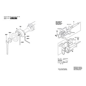 для прямой шлифовальной машины Bosch GGS 6 S 230 V 0601214103, деталировка 2