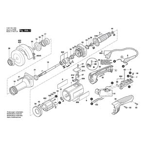 для прямой шлифовальной машины Bosch GGS 8 SH 230 V 3601B14300, деталировка 1