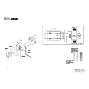 для прямой шлифовальной машины Bosch GGS 8 SH 230 V 3601B14300, деталировка 2