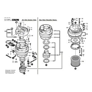 для универсального пылесоса Bosch GAS 10-50 RFH 230 V 0601972703, деталировка 1