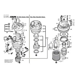 для универсального пылесоса Bosch GAS 12-50 RF 230 V 0601975803, деталировка 1