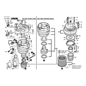 для универсального пылесоса Bosch GAS 12-50 RF 230 V 0601975903, деталировка 1