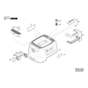 для универсального пылесоса Bosch GAS 15 230 V 3601JE5000, деталировка 1