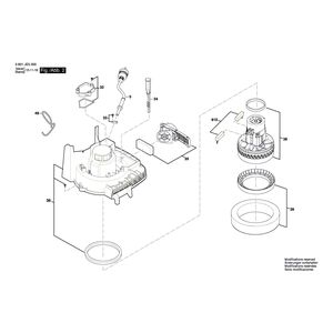 для универсального пылесоса Bosch GAS 15 230 V 3601JE5000, деталировка 2