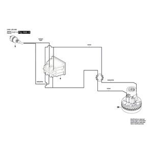 для универсального пылесоса Bosch GAS 15 230 V 3601JE5000, деталировка 4