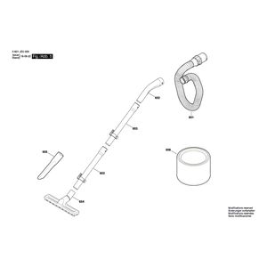 для универсального пылесоса Bosch GAS 15 230 V 3601JE5000, деталировка 5