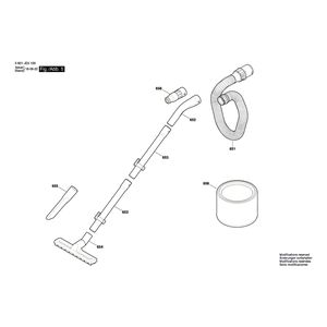 для универсального пылесоса Bosch GAS 15 PS 230 V 3601JE5100, деталировка 5