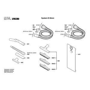 для универсального пылесоса Bosch GAS 25 L SFC 230 V 0601979103, деталировка 3