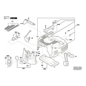 для универсального пылесоса Bosch GAS 35 L AFC 230 V 3601JC3200, деталировка 1