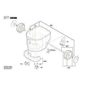 для универсального пылесоса Bosch GAS 35 L AFC 230 V 3601JC3200, деталировка 2