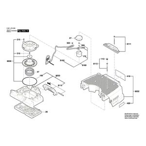 для универсального пылесоса Bosch GAS 35 L AFC 230 V 3601JC3200, деталировка 4