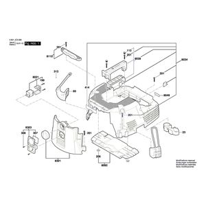 для универсального пылесоса Bosch GAS 35 L SFC 230 V 3601JC3000, деталировка 1