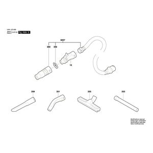 для универсального пылесоса Bosch GAS 35 L SFC 230 V 3601JC3000, деталировка 6