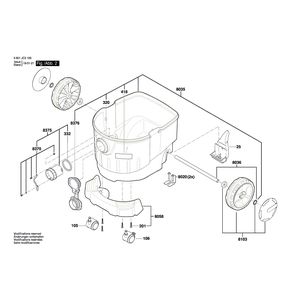 для универсального пылесоса Bosch GAS 35 M AFC 230 V 3601JC3100, деталировка 2