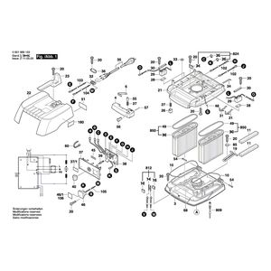 для универсального пылесоса Bosch GAS 50 230 V 0601989103, деталировка 1