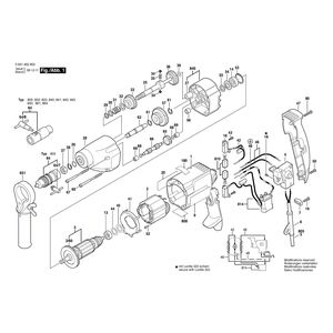 для резьбореза Bosch GGW 10 E 230 V 0601462803, деталировка 1