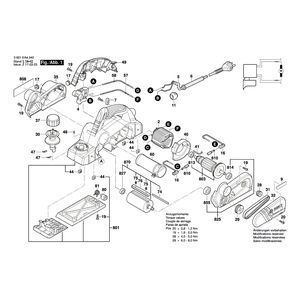 для рубанка Bosch GH0 26-82 D 230 V 3601EA4300, деталировка 1