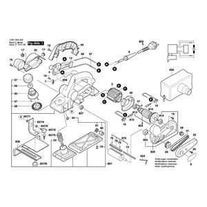 для рубанка Bosch GHO 15-82 230 V 3601E94003, деталировка 1