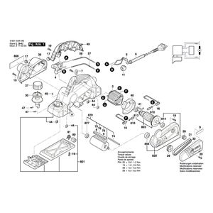 для рубанка Bosch GHO 16-82 D 230 V 3601EA4000, деталировка 1