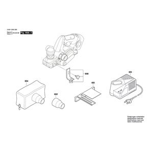 для рубанка Bosch GHO 18 V 18 V 3601E95300, деталировка 2