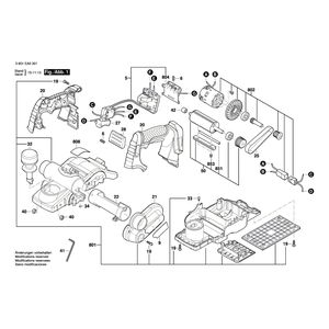 для рубанка Bosch GHO 18 V-LI 18 V 3601EA0301, деталировка 1