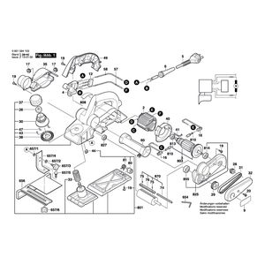 для рубанка Bosch GHO 26-82 230 V 0601594103, деталировка 1