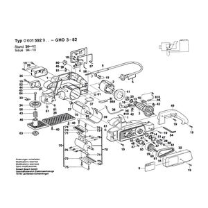 для рубанка Bosch GHO 3-82 220 V 0601592903, деталировка 1