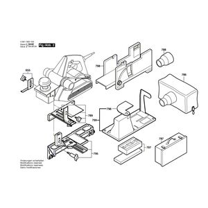 для рубанка Bosch GHO 31-82 230 V 0601593103, деталировка 2