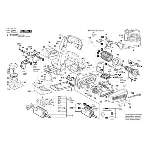 для рубанка Bosch GHO 36-82 C 220 V 0601593703, деталировка 1