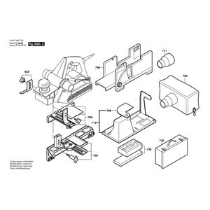 для рубанка Bosch GHO 36-82 C 220 V 0601593703, деталировка 2