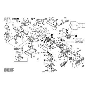 для рубанка Bosch GHO 36-82 C 230 V 0601593603, деталировка 3