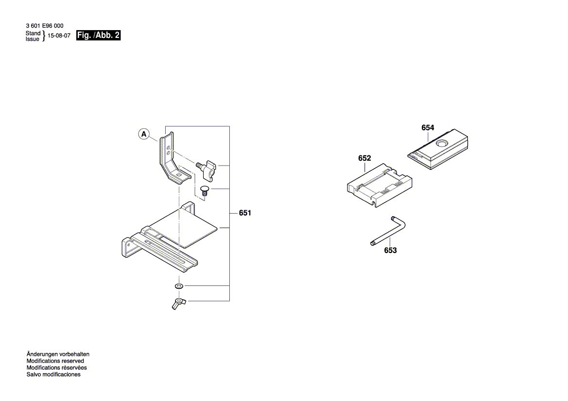 для рубанка Bosch GHO 6500 230 V 3601E96000, деталировка 2