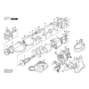 для аккумуляторной сабельной пилы Bosch GSA 18 VE 18 V 3601F4G000, деталировка 1