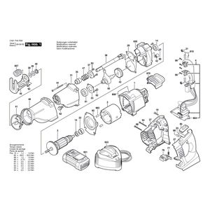 для аккумуляторной сабельной пилы Bosch GSA 36 V-LI 36 V 3601F45R00, деталировка 1